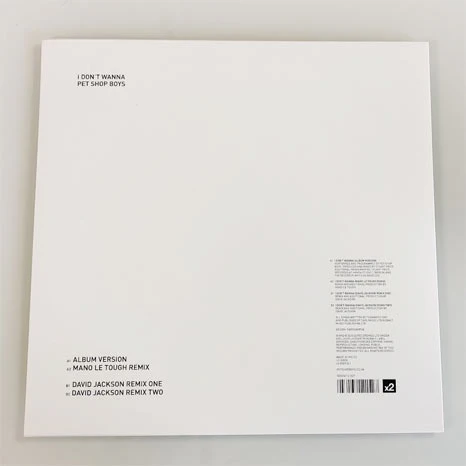 Pet Shop Boys / I Don't Wanna 12-inch vinyl single - Image 4