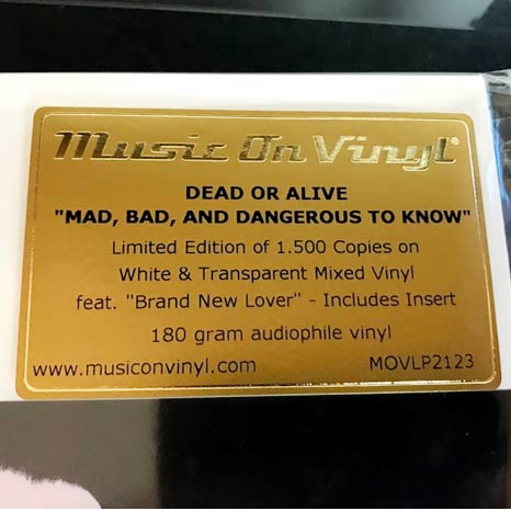Dead or Alive / Mad, Bad and Dangerous to Know / Limited white vinyl - Image 5