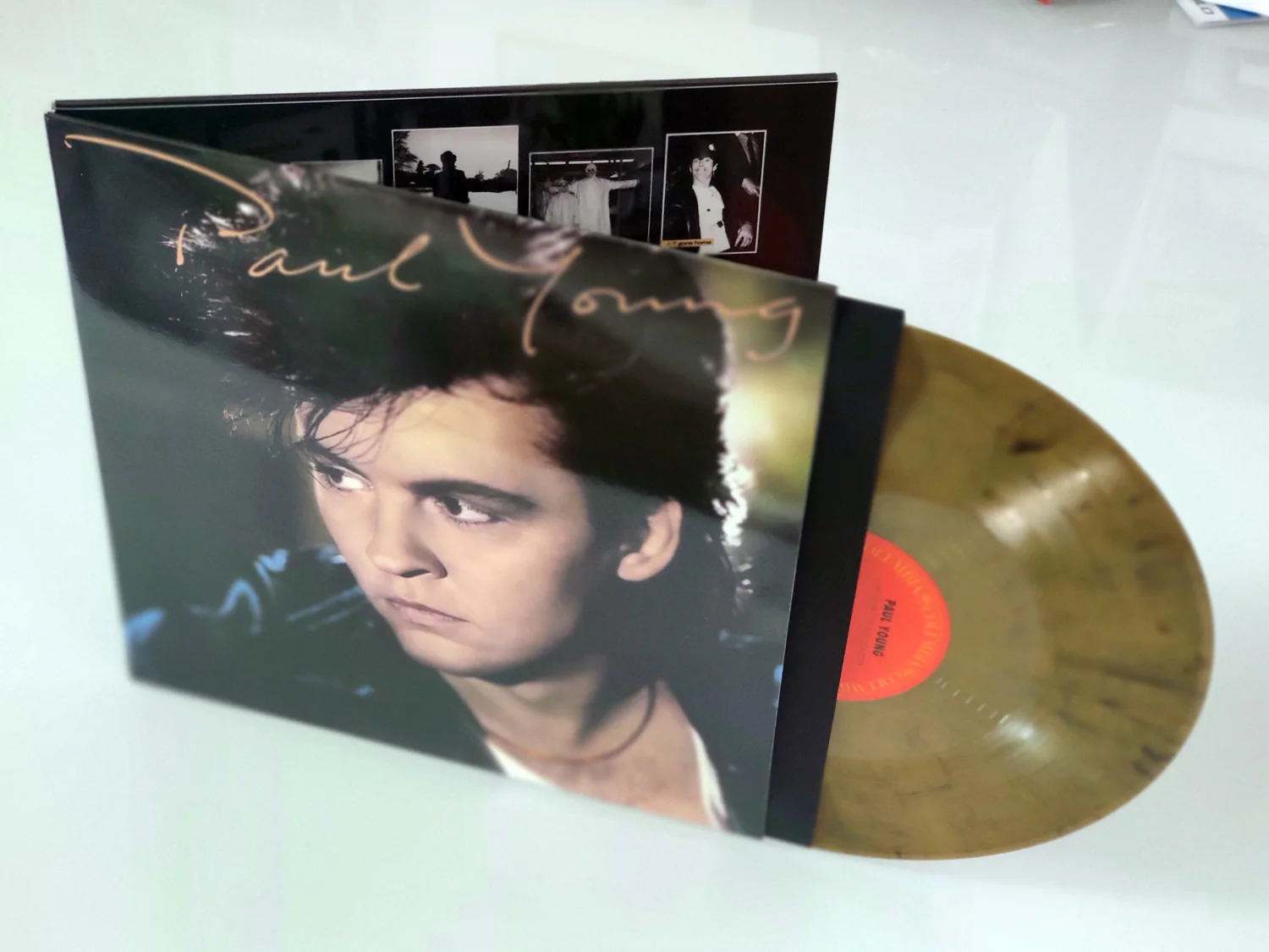 Paul Young / The Secret of Association 2LP gold/black marbled vinyl *SIGNED* by Paul Young - Image 2