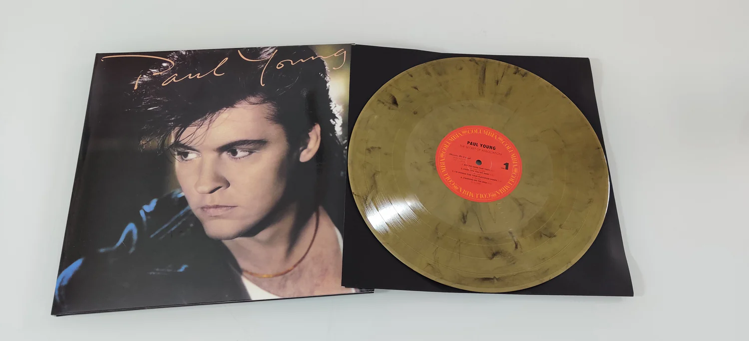 Paul Young / The Secret of Association 2LP gold/black marbled vinyl *SIGNED* by Paul Young - Image 3
