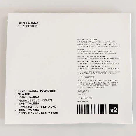 Pet Shop Boys / I Don't Wanna CD single - Image 4