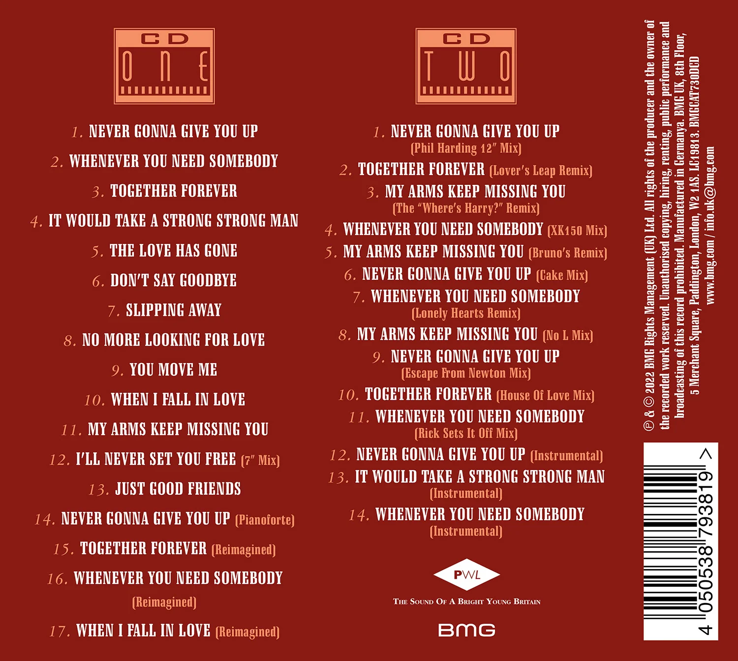 Rick Astley / Whenever You Need Somebody 2CD deluxe with SDE-exclusive Never Gonna Give You Up CD single - Image 5