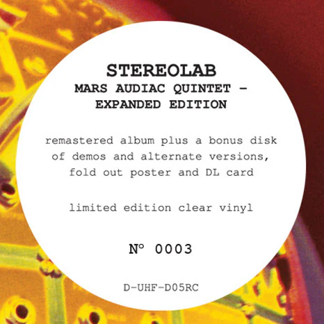 Stereolab / Mars Audiac Quintet / 3LP 'indies-only' CLEAR vinyl - Image 3