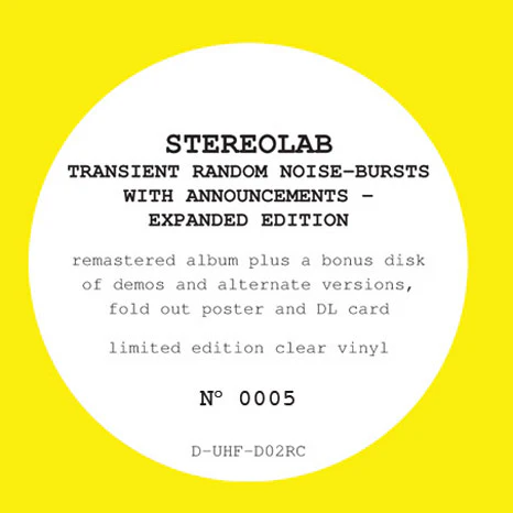 Stereolab / Transient Random Noise-Bursts With Announcements / 3LP 'indies-only' CLEAR vinyl - Image 3
