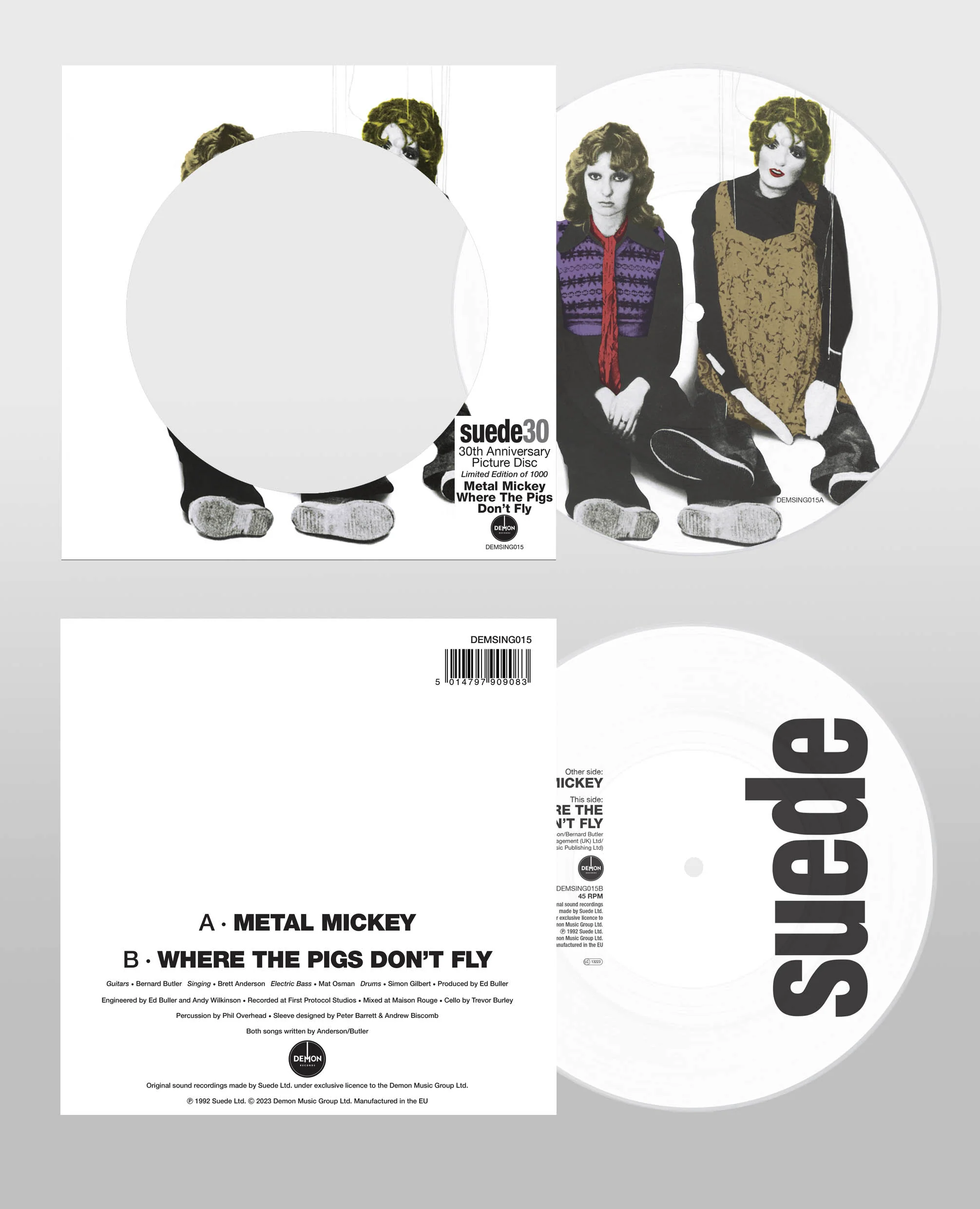 Suede / Metal Mickey 30th anniversary seven-inch picture disc - Image 2